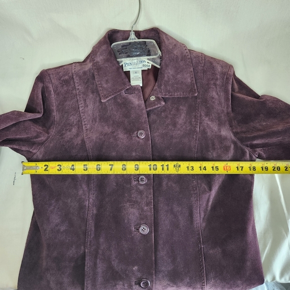 Pendleton Womens Purple Suede Leather Jacket Size S. - Picture 7 of 10